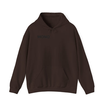 Mono Minimalist Hoodie – Simple Text Front Pullover