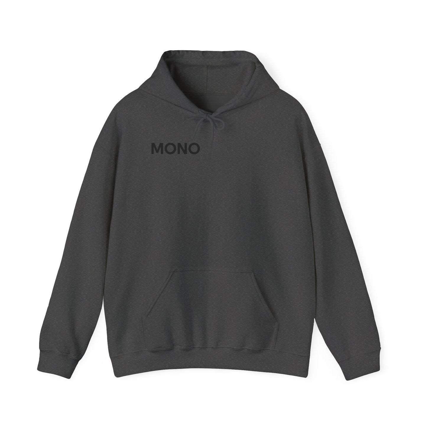 Mono Minimalist Hoodie – Simple Text Front Pullover