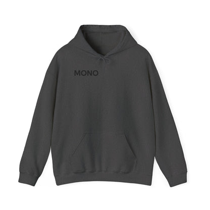 Mono Minimalist Hoodie – Simple Text Front Pullover